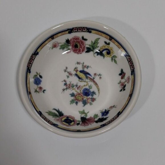 Syracuse China Dewitt Clinton Pilgrim Fruit Dessert Bowl 5" Bird Floral USA - Picture 7 of 8
